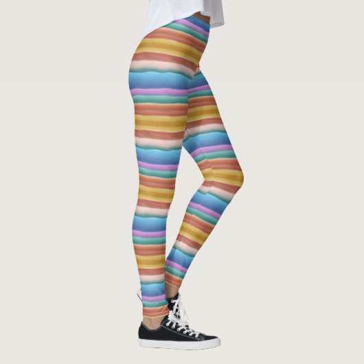 Muster für mehrfarbige Wasserfarben Leggings (Rechts)