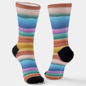 Muster für mehrfarbige Wasserfarben Socken (Gewinkelt)
