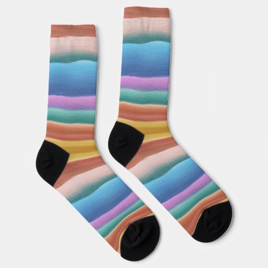 Muster für mehrfarbige Wasserfarben Socken (Rechts)