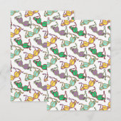 Muster für mehrfarbiges BH Dankeskarte (Vorne/Hinten)