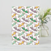 Muster für mehrfarbiges BH Einladung (Stehend Vorderseite)