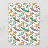 Muster für mehrfarbiges BH Einladung (Vorne/Hinten)