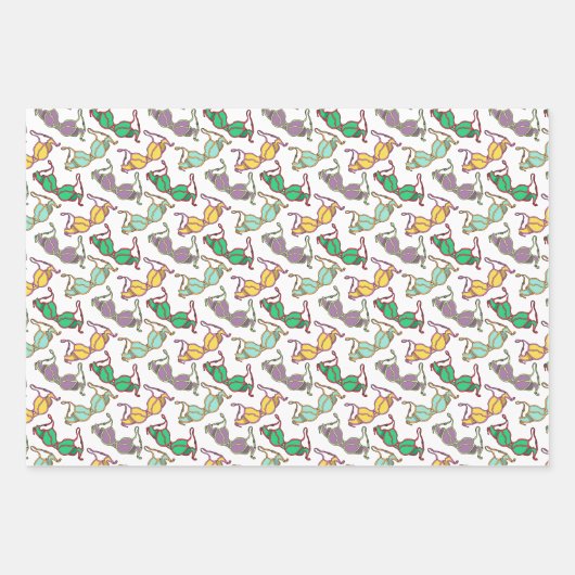 Muster für mehrfarbiges BH Geschenkpapier Set (Vorderseite 2)