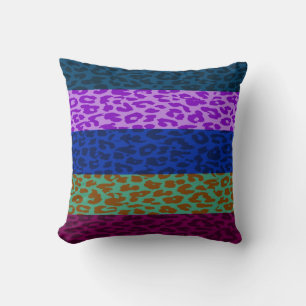Muster für mehrfarbiges Leopard-Druckbild 7 Kissen