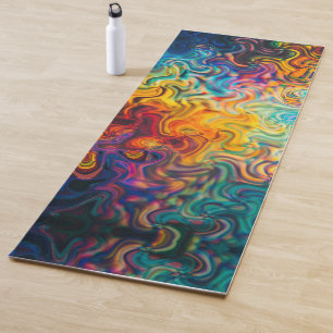Muster für mehrfarbiges Spun-Glas Yogamatte