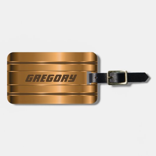 Muster für metallische Imitat Kupferstreifen Gepäckanhänger (Vorderseite horizontal)