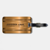 Muster für metallische Imitat Kupferstreifen Gepäckanhänger (Rückseite horizontal)