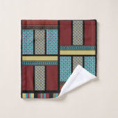 Muster für mexikanische Blockstäbe 1 Badhandtuch Set (Waschlappen)