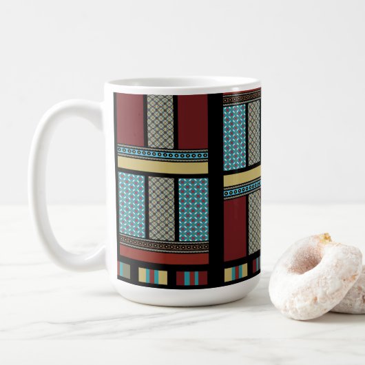 Muster für mexikanische Blockstäbe 1 Kaffeetasse (Mit Donut)