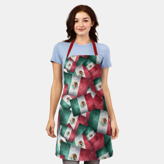 Muster für mexikanische Flaggen Schürze (Getragen)