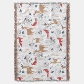 Muster für Minimalistische Winterwaldtiere Decke (Vorderseite Vertikal)
