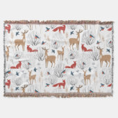 Muster für Minimalistische Winterwaldtiere Decke (Vorderseite)