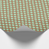Muster für Minze und braunen Punkt Geschenkpapier (Ecke)