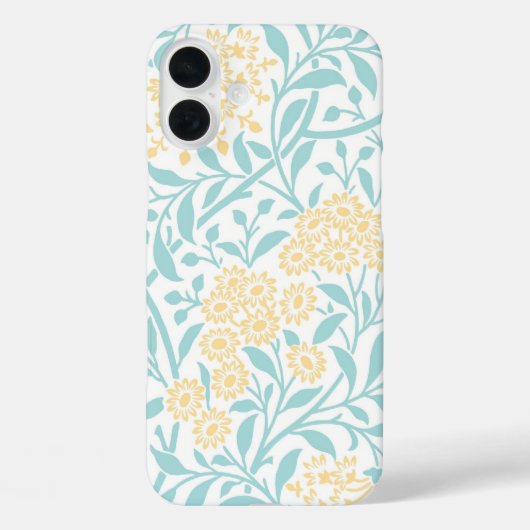 Muster für Minze und Gelbe Flora-Damast Case-Mate iPhone Hülle (Rückseite)