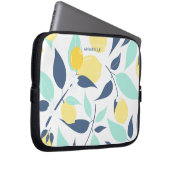 Muster für Minze und Gelbe Lemonen Laptopschutzhülle (Vorne Rechts)