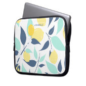 Muster für Minze und Gelbe Lemonen Laptopschutzhülle (Vorderseite Links)