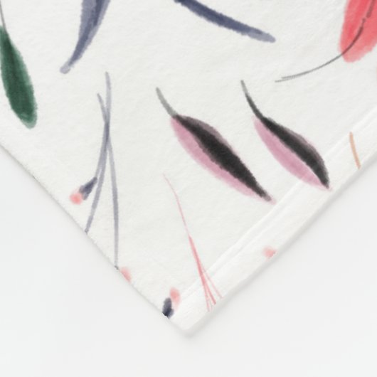 Muster für mit Monogramm Blätter Fleecedecke (Ecke)