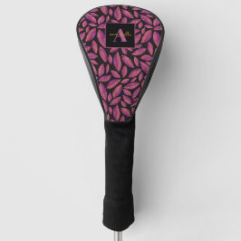 Muster für mit Monogramm Lila Herbstlaube Golf Headcover