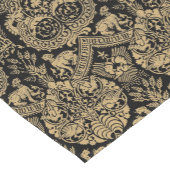 Muster für mittelalterliche Löwen, Vögel und Drach Kurzer Tischläufer (Ecke)