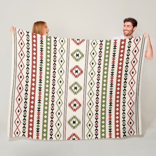 Muster für Mixed-Motive aus rostgrünem Schwarz Fleecedecke (Beispiel)