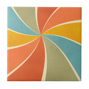 Muster für Mixed Paint Wirbel im Retro-Hippie-Sti Fliese
