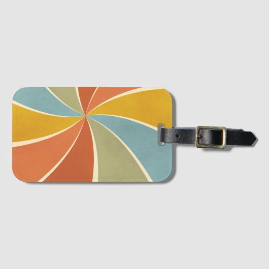 Muster für Mixed Paint Wirbel im Retro-Hippie-Stil Gepäckanhänger (Vorderseite (Horizontal))