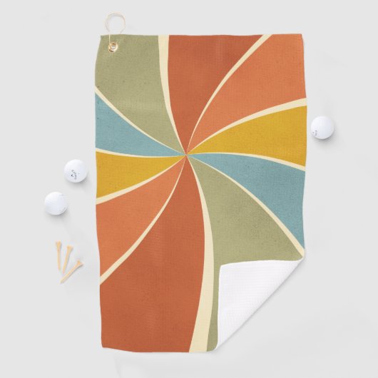 Muster für Mixed Paint Wirbel im Retro-Hippie-Stil Golfhandtuch (Insitu)