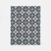 Muster für moderne Chic Geometric Floral Monogram Fleecedecke (Vorderseite)
