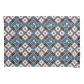 Muster für moderne Chic Geometric Floral Monogram Kissenbezug (Vorderseite)