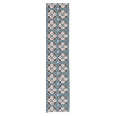 Muster für moderne Chic Geometric Floral Monogram Kurzer Tischläufer (Vorderseite)
