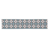 Muster für moderne Chic Geometric Floral Monogram Kurzer Tischläufer (Horizontal)