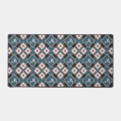 Muster für moderne Chic Geometric Floral Monogram Schreibtischunterlage (Vorderseite)