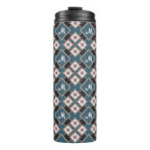 Muster für moderne Chic Geometric Floral Monogram Thermosbecher (Vorderseite)