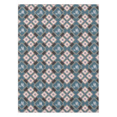 Muster für moderne Chic Geometric Floral Monogram Tischdecke (Vorderseite)
