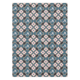 Muster für moderne Chic Geometric Floral Monogram Tischdecke