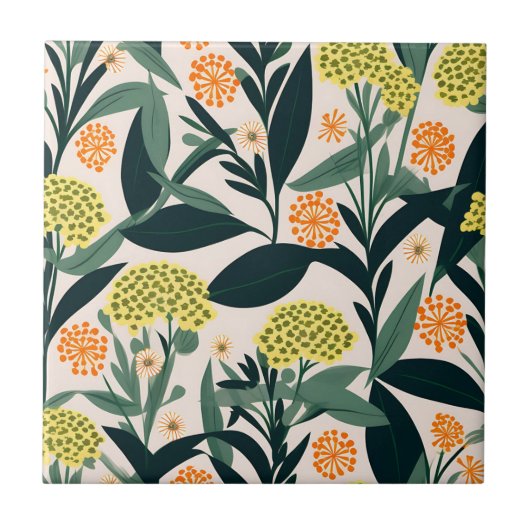 Muster für moderne geometrische Blume Fliese (Vorderseite)