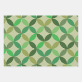 Muster für moderne geometrische grüne Kreise Mitte Geschenkpapier Set (Vorderseite 2)