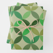 Muster für moderne geometrische grüne Kreise Mitte Geschenkpapier Set (Beispiel)