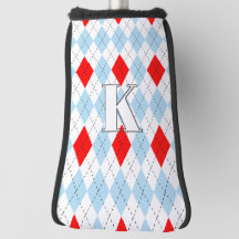 Muster für moderne Monogramme in Chicago Blue & Re