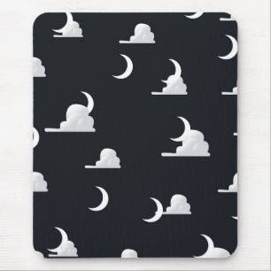 Muster für Mond und Wolken Mousepad