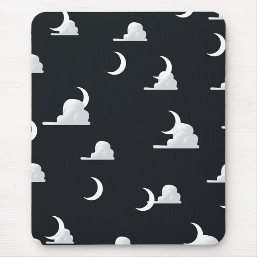 Muster für Mond und Wolken Mousepad (Vorne)