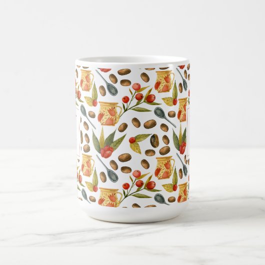 Muster für Monogram Coffee Beans Kaffeetasse (Mittel)