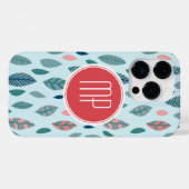 Muster für Monogram Girly Whimsical Blätter Case-Mate iPhone Hülle (Rückseite (Horizontal))