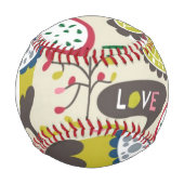 Muster für Monogramm Floral 11 Baseball (Vorderseite)