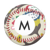 Muster für Monogramm Floral 11 Baseball (Vorderseite Links)