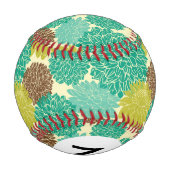 Muster für Monogramm Floral 12 Baseball (Rückseite)