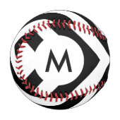 Muster für Monogramm Streifen Baseball (Vorderseite Links)