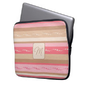 Muster für Monogramm und Streifen auf der Pastete Laptopschutzhülle (Vorderseite Links)