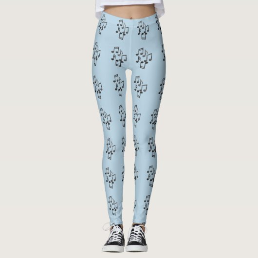 Muster für musikalische Anmerkungen Leggings (Vorderseite)