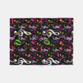 Muster für musikalische Symbole Fleecedecke (Vorderseite (Horizontal))